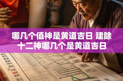 哪几个值神是黄道吉日 建除十二神哪几个是黄道吉日
