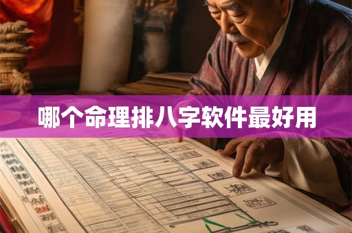哪个命理排八字软件最好用