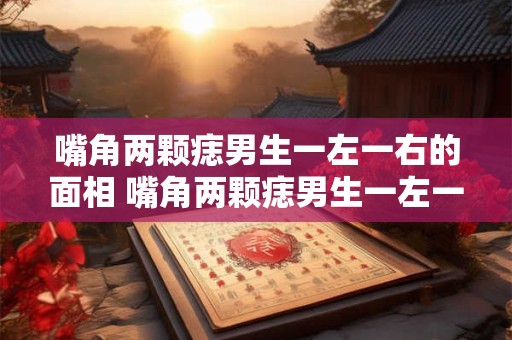 嘴角两颗痣男生一左一右的面相 嘴角两颗痣男生一左一右的面相好不好