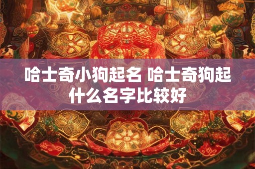 哈士奇小狗起名 哈士奇狗起什么名字比较好