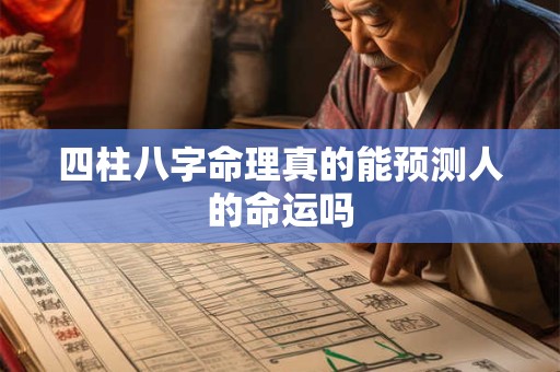 四柱八字命理真的能预测人的命运吗