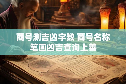 商号测吉凶字数 商号名称笔画凶吉查询上善