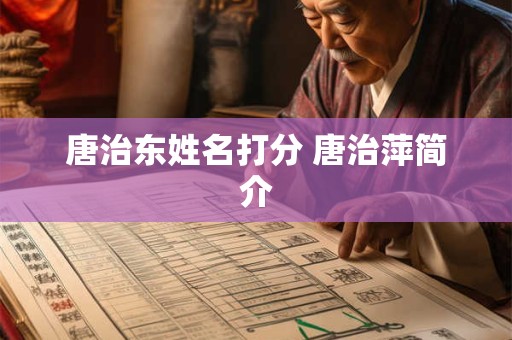 唐治东姓名打分 唐治萍简介