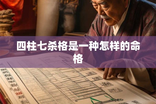 四柱七杀格是一种怎样的命格