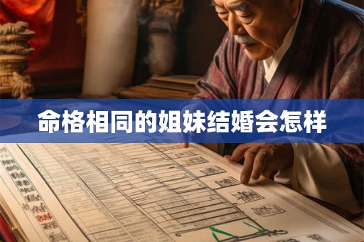 命格相同的姐妹结婚会怎样