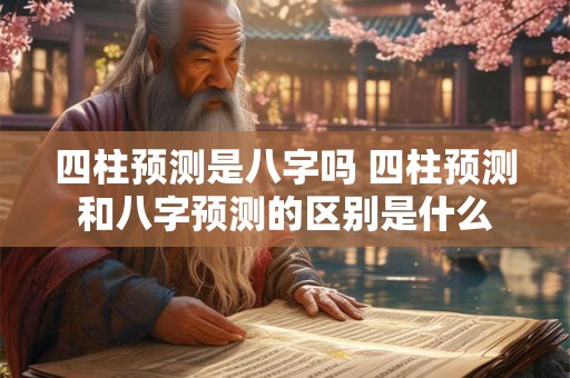 四柱预测是八字吗 四柱预测和八字预测的区别是什么