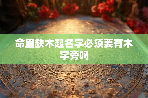 命里缺木起名字必须要有木字旁吗