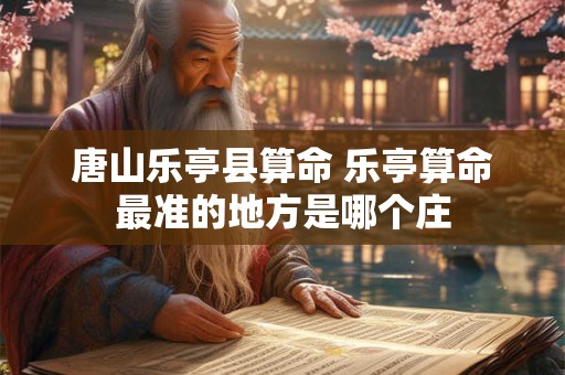 唐山乐亭县算命 乐亭算命最准的地方是哪个庄