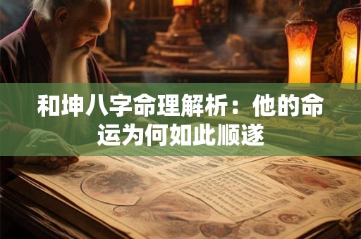 和坤八字命理解析：他的命运为何如此顺遂