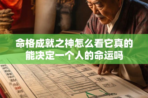 命格成就之神怎么看它真的能决定一个人的命运吗