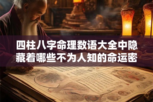 四柱八字命理数语大全中隐藏着哪些不为人知的命运密码