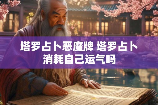 塔罗占卜恶魔牌 塔罗占卜消耗自己运气吗