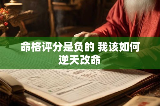 命格评分是负的 我该如何逆天改命