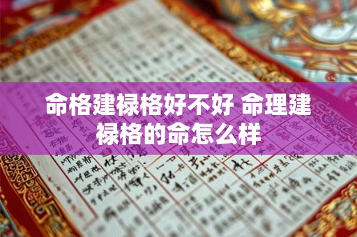 命格建禄格好不好 命理建禄格的命怎么样