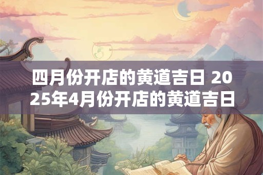 四月份开店的黄道吉日 2025年4月份开店的黄道吉日查询