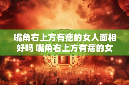 嘴角右上方有痣的女人面相好吗 嘴角右上方有痣的女人面相好吗图解