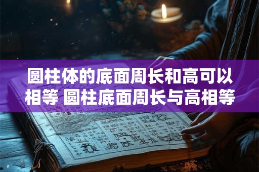圆柱体的底面周长和高可以相等 圆柱底面周长与高相等时侧面展开后是一个正方形对吗