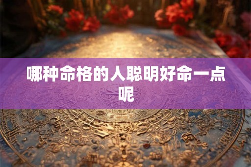哪种命格的人聪明好命一点呢