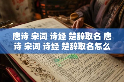 唐诗 宋词 诗经 楚辞取名 唐诗 宋词 诗经 楚辞取名怎么取