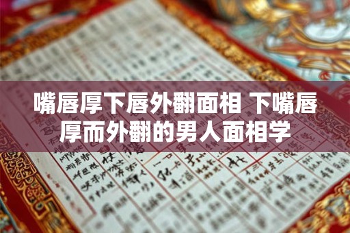 嘴唇厚下唇外翻面相 下嘴唇厚而外翻的男人面相学