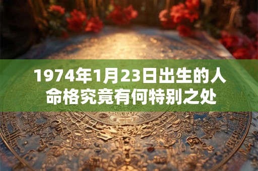 1974年1月23日出生的人 命格究竟有何特别之处