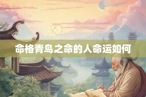 命格青鸟之命的人命运如何 命格青鸟之命的人命运如何