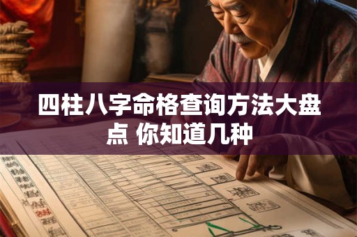 四柱八字命格查询方法大盘点 你知道几种 四柱八字命格查询方法大盘点 你知道几种