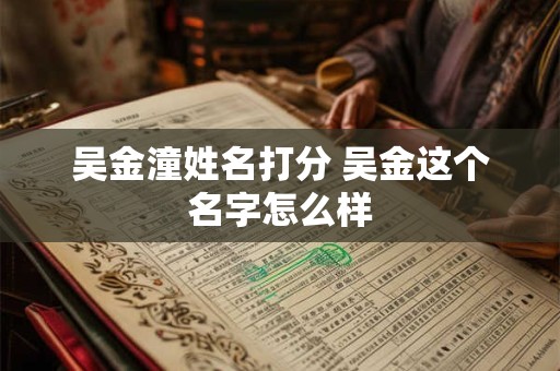 吴金潼姓名打分 吴金这个名字怎么样
