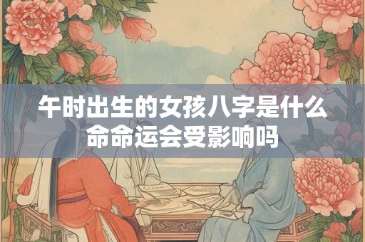午时出生的女孩八字是什么命命运会受影响吗
