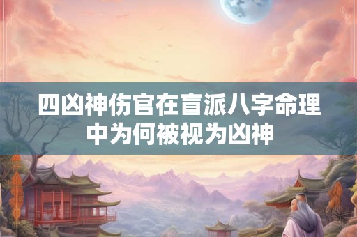 四凶神伤官在盲派八字命理中为何被视为凶神