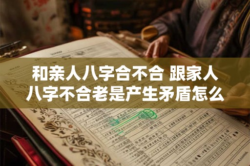 和亲人八字合不合 跟家人八字不合老是产生矛盾怎么破解