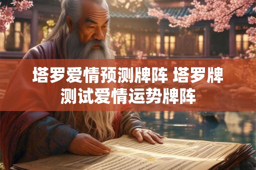 塔罗爱情预测牌阵 塔罗牌测试爱情运势牌阵