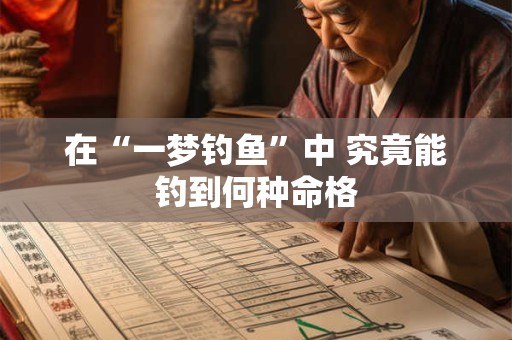在“一梦钓鱼”中 究竟能钓到何种命格