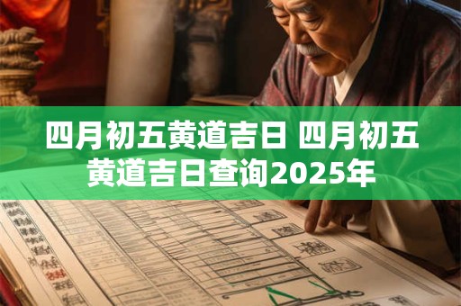 四月初五黄道吉日 四月初五黄道吉日查询2025年