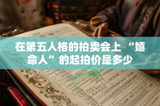 在第五人格的拍卖会上 “嬉命人”的起拍价是多少