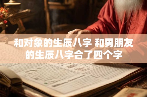 和对象的生辰八字 和男朋友的生辰八字合了四个字