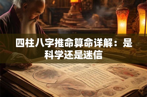 四柱八字推命算命详解：是科学还是迷信