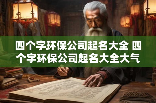四个字环保公司起名大全 四个字环保公司起名大全大气的 四个字环保公司起名大全 四个字环保公司起名大全大气的