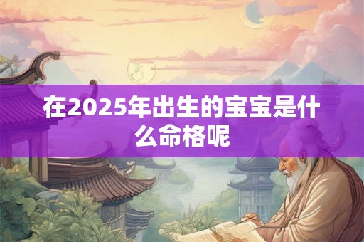 在2025年出生的宝宝是什么命格呢