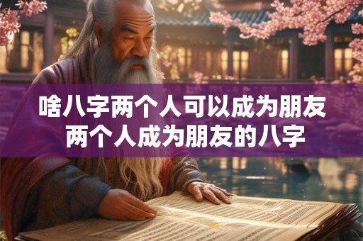详细阅读:啥八字两个人可以成为朋友 两个人成为朋友的八字 啥八字两个人可以成为朋友 两个人成为朋友的八字