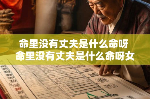 命里没有丈夫是什么命呀 命里没有丈夫是什么命呀女生