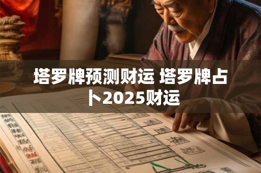 塔罗牌预测财运 塔罗牌占卜2025财运