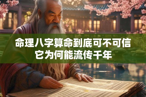 命理八字算命到底可不可信它为何能流传千年