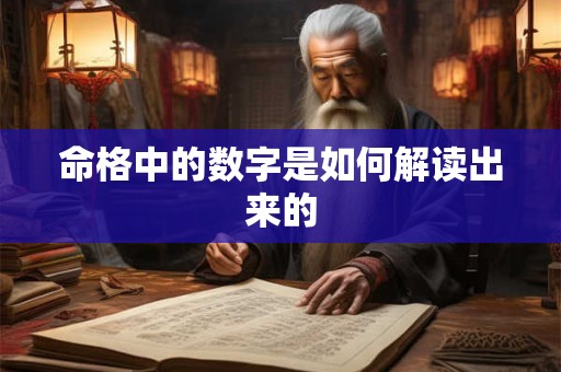 命格中的数字是如何解读出来的