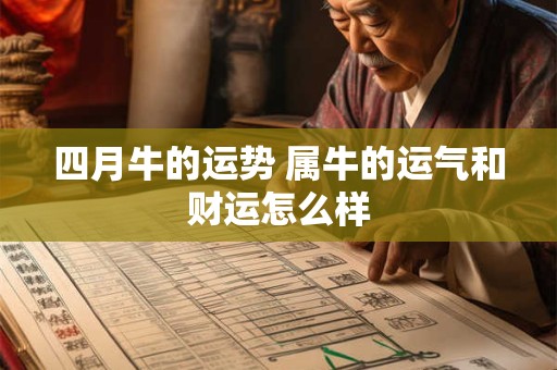 四月牛的运势 属牛的运气和财运怎么样