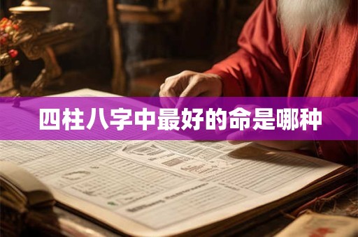 四柱八字中最好的命是哪种