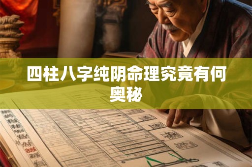 四柱八字纯阴命理究竟有何奥秘