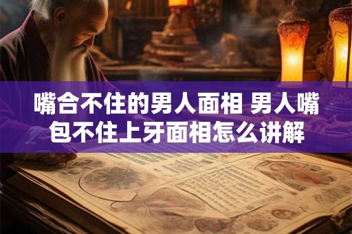 嘴合不住的男人面相 男人嘴包不住上牙面相怎么讲解
