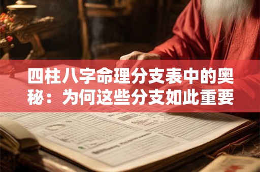四柱八字命理分支表中的奥秘:为何这些分支如此重要 四柱八字命理分支表中的奥秘:为何这些分支如此重要