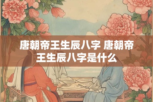 唐朝帝王生辰八字 唐朝帝王生辰八字是什么